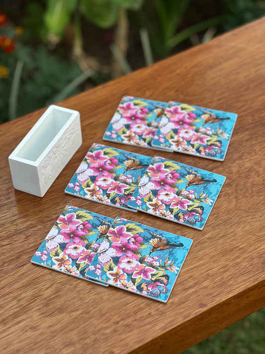 Coasters - Blue/White