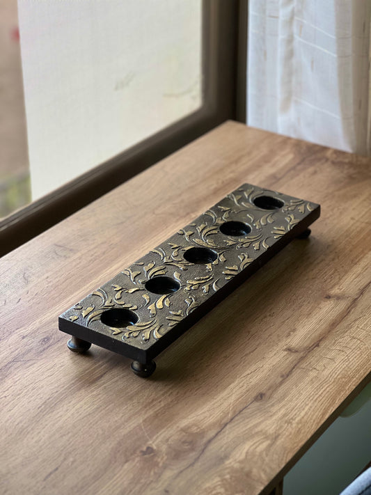 Candle Holder - Black/Gold